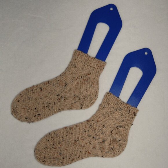 NEW Handmade Brown Flecks Ankle Socks, Women Size M (US 7.5-8) - Picture 3 of 11